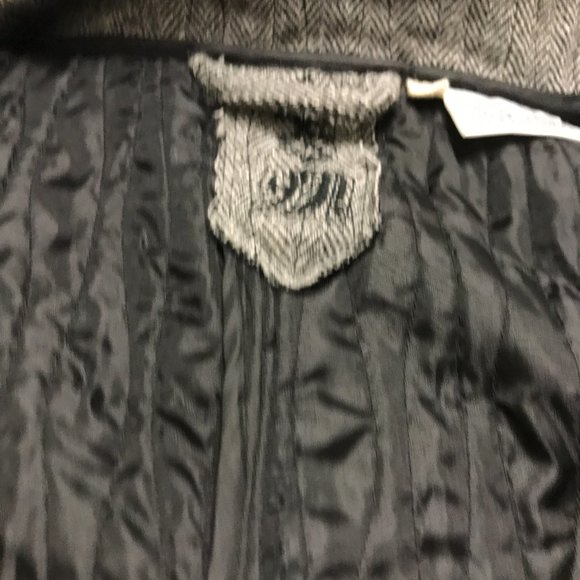 Yo! Japan black wool herringbone fray edge blazer jacket 10 - Picture 13 of 14